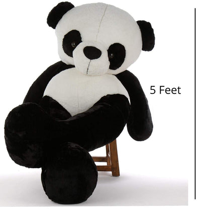 5 Feet White& Black Panda Giant Teddy Bear Soft, Plush, Cuddly Stuffed Animal For Kids, Birthdays, Anniversaries, Valentine'S Day,Special Occasions Large Huggable